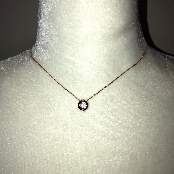 CATE & CHLOE Zara 18k Rose Gold Plated Crystal Pendant Chain Necklace - Picture 5 of 9